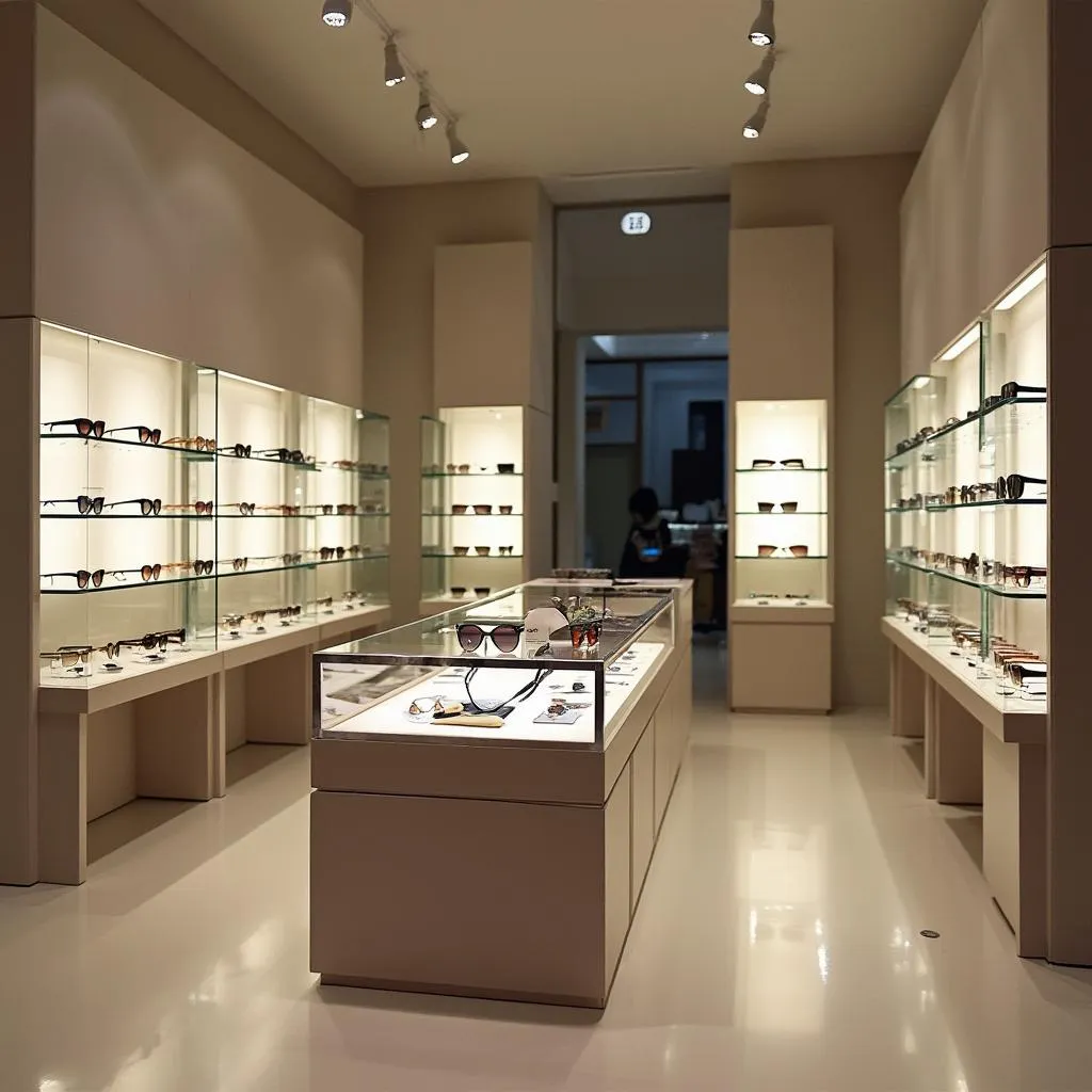 Tienda boutique de pennisetumssnoa con expositores modernos