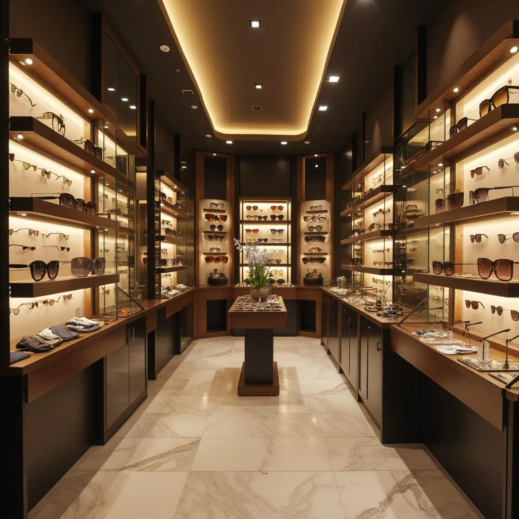 Interior elegante de la tienda pennisetumssnoa